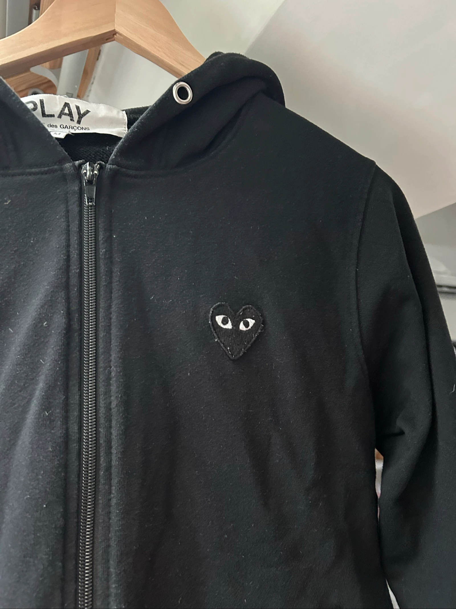 Sudadera con cremallera Comme des Garçons negra – photo 2